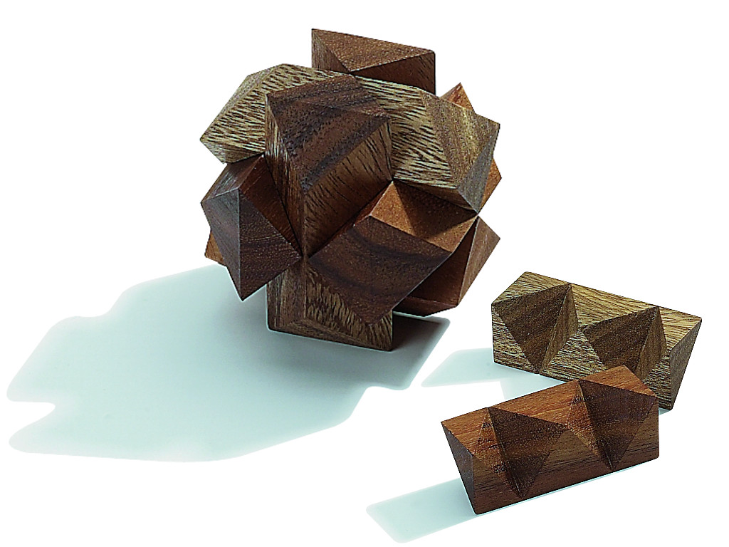 Holzknoten Kristallpuzzle