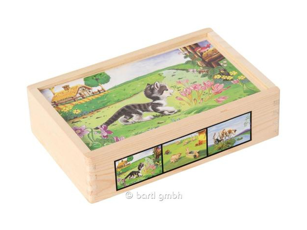 Kinderpuzzle Bino Bilderwürfel Haustiere