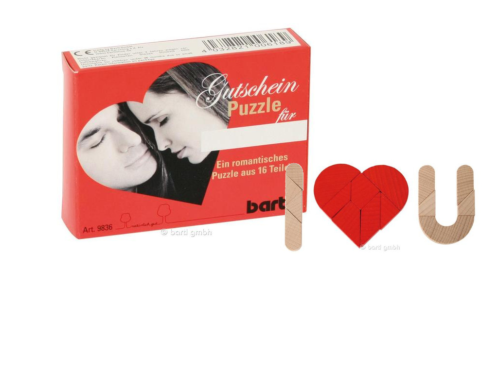 Legespiel Gutscheinpuzzle I love You