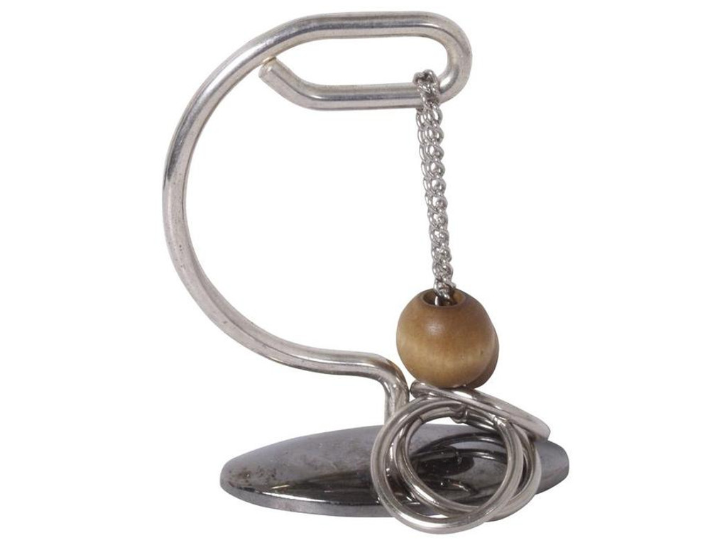 Metallpuzzle Halbmond auf Ständer