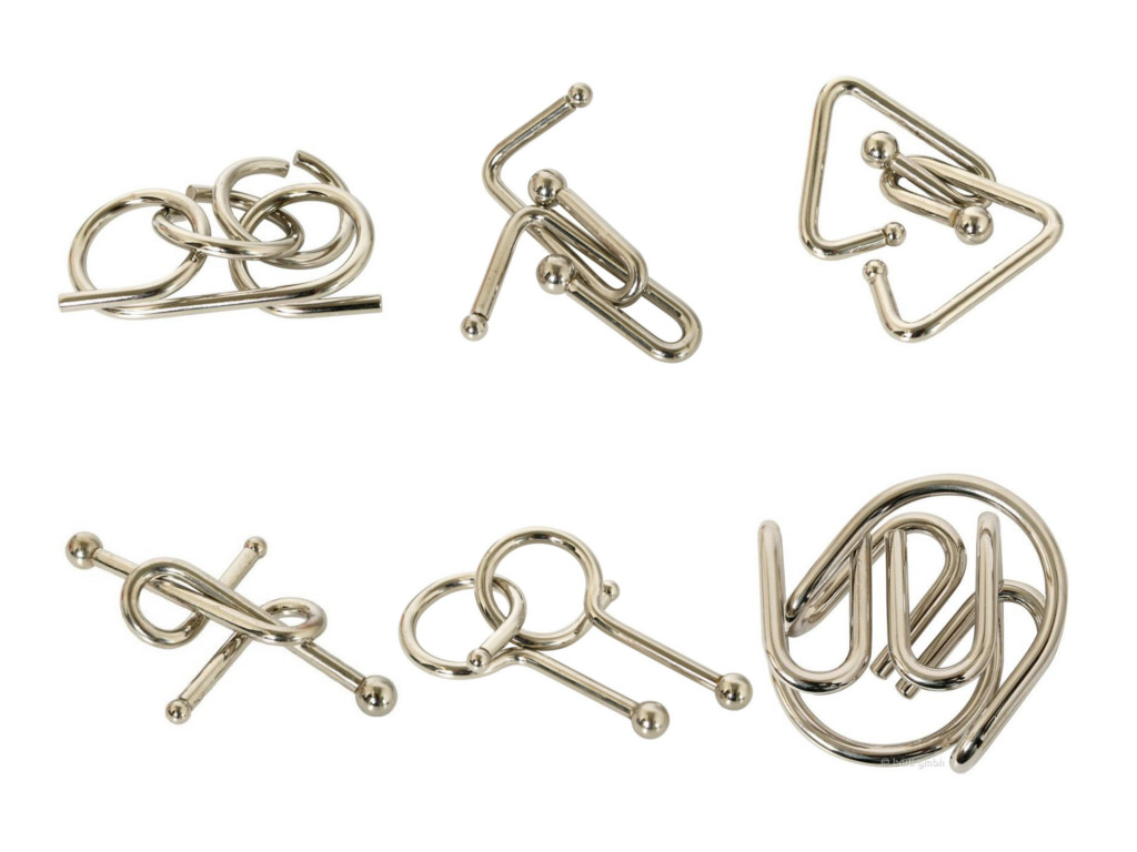 Metallpuzzle Big Nails 6er Set