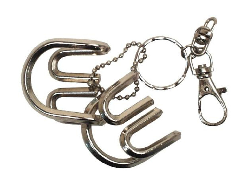 Metallpuzzle Schlüsselanhänger M und W