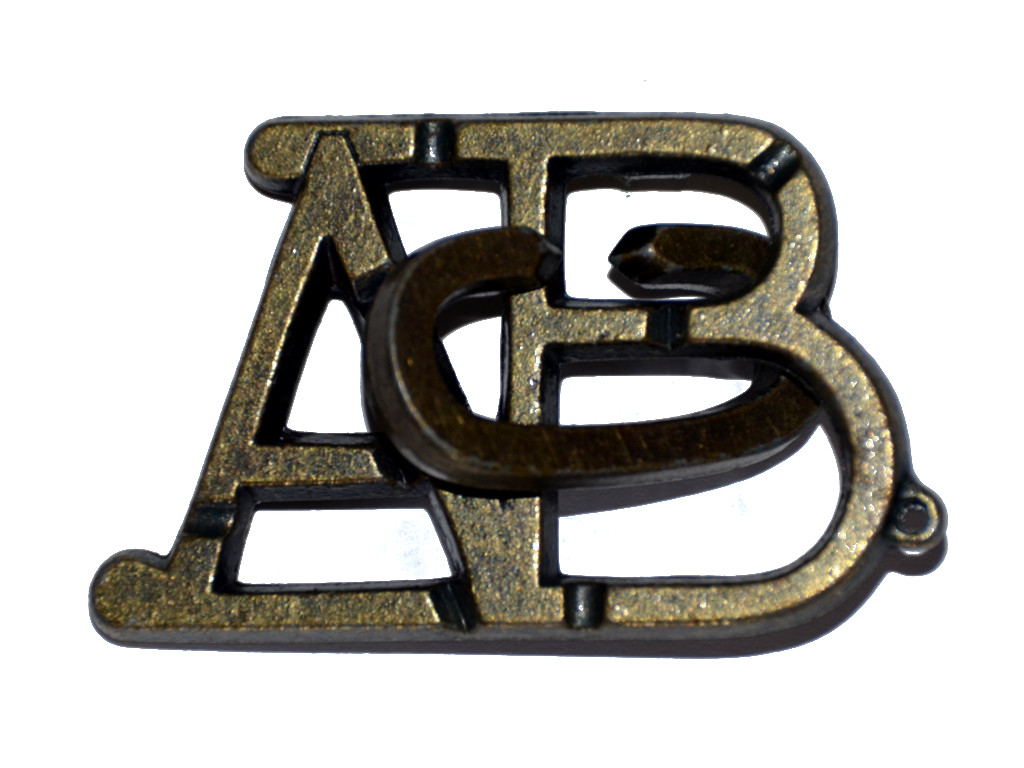 Metallpuzzle ABC-Puzzle Messing