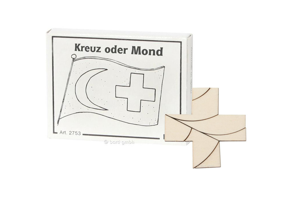 Mini Puzzle Kreuz oder Mond