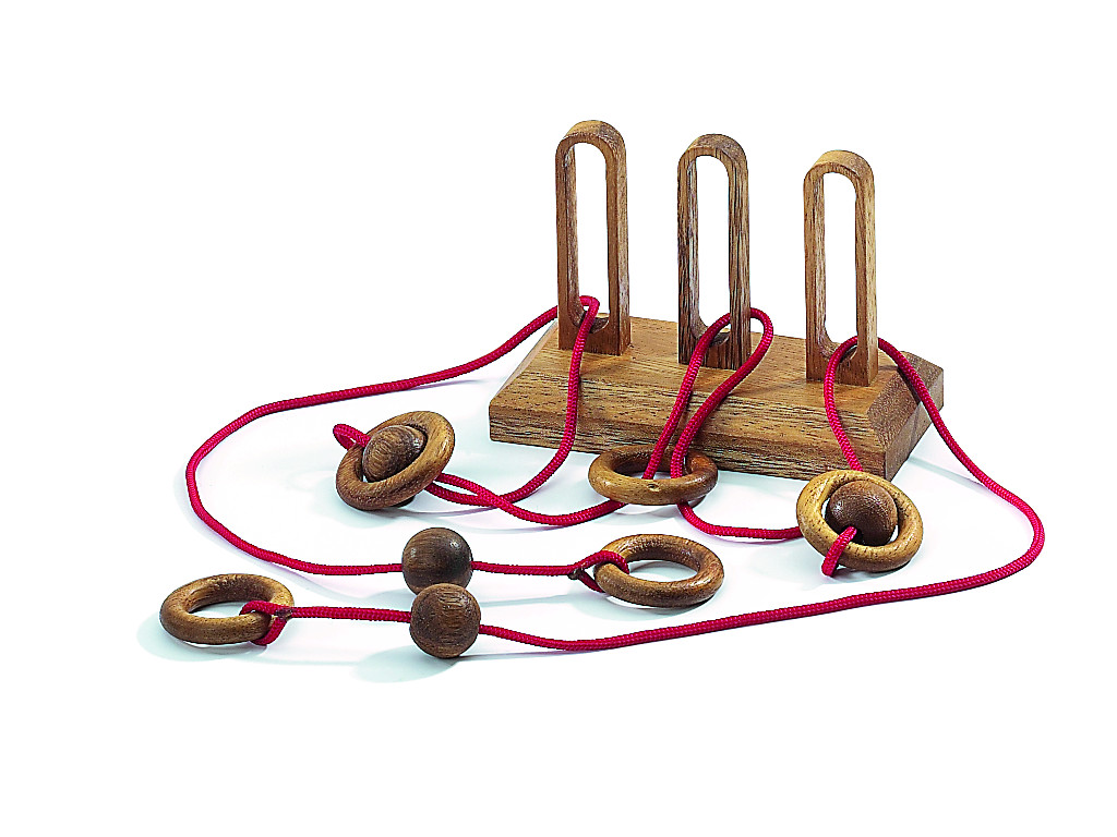Seilpuzzle Puzzle mit 3 Ösen