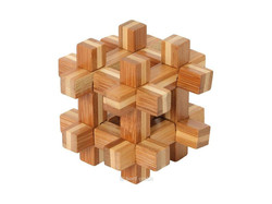 Holzknoten Bambus Puzzle Kugel im Kaefig 