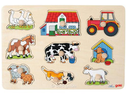 Kinderpuzzle Steckpuzzle Bauernhof